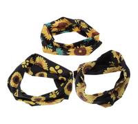OATIPHO Sunflower Sports Headband Elastic Headband 3Pcs Set Sweat Absorption and Breathable Material for Women Chic Style Leisure Activities and Golfing