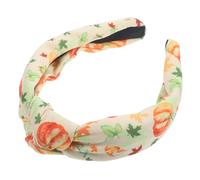 OATIPHO Thanksgiving Womens Pumpkin Print Headband Wide Knotted Fall Hair Accessory Comfortable Fabric Design for Harvest Festival and Holiday Celebrations