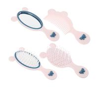 OATIPHO Toddler Hair Brush Set 4pcs Small Detangling Comb Portable Massage Hairbrush Handheld Mirror for Boys and Girls Girls Baby Hair Styling