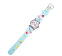 OATIPHO Unicorn Kids Watch with Colorful Plastic Band for Boys and Girls, Toddler Watch for Girls Ages 3-5, Student Wristwatch in Sky Blue for Daily Wear and