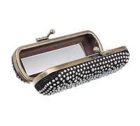 OATIPHO Vintage Lipstick Case Mirror, Metal Cosmetic Organizer and Jewelry Storage Box, Protective Lipstick Holder Anti-Break for Travel and Daily Makeup