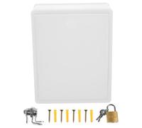 OATIPHO Wall Mounted Lockable Milk Box Plastic Storage Container with Keyed Lock for Mail and Bottles Suitable for Outdoor and Office Use Space-Saving 8.5X6.7X3.7 Inch