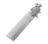 OATIPHO Zinc Alloy Beard and Hair Comb for Men Durable Dual Function Styling Tool with Dragon Pattern Fine Teeth for Wet Hair Portable Grooming Accessory Enhancing Masculine Appeal