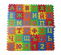 oAtm0eBcl 36Pcs/Set Russian Alphabet Jigsaw Carpet EVA Baby Kids Puzzle Learning Mat