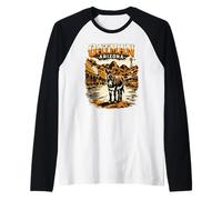 Oatman Arizona Wild Burro Old West Mining Raglan Baseball Tee