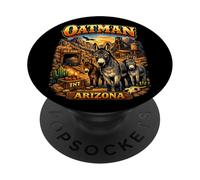 Oatman Arizona Wild Burros Retro Desert Mining Town PopSockets Adhesive PopGrip