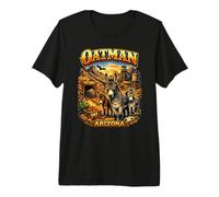 Oatman Arizona Wild Burros Retro Desert Mining Town Premium T-Shirt