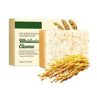 Oatmeal & Glycerin Soap Bar-Exfoliating Body Scrub -Hyperpigmentation Treatment, Face & Mens Soap for Acne, Dark Spots & Smooth Skin - Hydrating, Vegan & Cruelty-Free-100g
