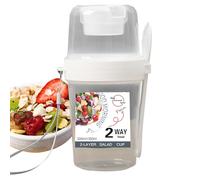 Oatmeal Jar Overnight - Reusable Breakfast Meal Prep Container with Ingredient Divider for Cereal, Yogurt & Granola | Portable Travel Tumbler with Lid for Fruits, Ensal