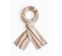 Oatmeal Ribbed Knitted Scarf One Size