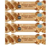 Oatopia Peanut Butter Oat Bake 60g - Pack of 8, Healthy Snack Bars, Nutty Flapjack Texture with Roasted Peanuts, Breakfast Bars & Holiday Essentials