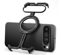 OATSBASF Bumper Case for Google Pixel 9 Pro/Pixel 9, Invisible Magnetic O-Ring Stand Case, Minimalist Phone Case for Google Pixel 9 Pro/Pixel 9, Frameless Design, Black