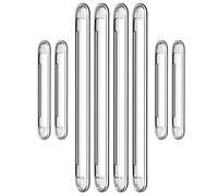 OATSBASF Cabinet Door Bumper, Clear Silicone Door Stopper Wall Protector, Self-Adhesive Bumper for Car Doors, Drawers, Shower Doors, Toilet Lids(4 Long and 4 Short)