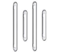OATSBASF Cabinet Door Bumper, Clear Silicone Door Stopper Wall Protector Self Adhesive Bumper for Car Doors, Drawers, Shower Doors, Toilet Lid (2 Long and 2 Short)
