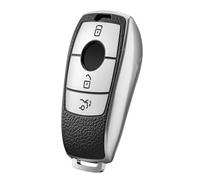 OATSBASF Car Key Case for Mercedes-Benz - Premium TPU Protective Case (E-Class W213/S-Class W223) - Anti-Abrasion, Flexible & Stylish (PW Silver)
