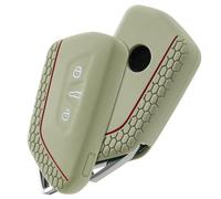 OATSBASF Car Key Case for VW, Key Case Compatible with Golf 8 Seat Leon MK 4 VW ID.3 Tarraco Ateca Skoda Octavia Cupra Silicone Cover Key Case Protective Cover (LW Khaki Green)