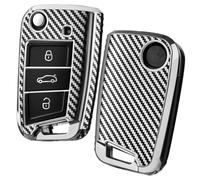 OATSBASF Car Key Case For VW, Key Case Compatible with VW Golf 7 MK7，Silicone Key Case, Key Box Cover for VW Polo, Skoda, Tiguan, 3 Buttons