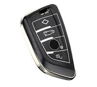 OATSBASF Car Key Case Suitable for BMW, Key Case Cover for BMW X1 X2 X3 X4 X5 X6 1 2 5 Series 7 Series Accessories (Y-Black)