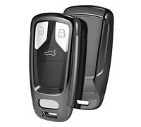 OATSBASF Car Key Cover Compatible with Audi A4L A6L A8 Q5 Q7 TTS TT Silicone TPU 3 Buttons Key Box Shell (Black)