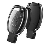 OATSBASF Car Key Cover for Mercedes Benz, Protective Key Cover for Mercedes W204 W211 2-3 Button Keyless A B C E Class (Black)