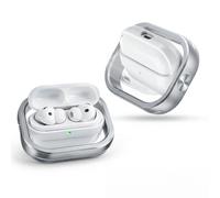 OATSBASF Compatible with AirPods Pro 3 Generation 2025 Cases, 360° Rotatable Anti-Scratch, Support Wireless Charging Flocked Lining & Aluminum Alloy Frame-Shockproof Protective Cover for AirPods Pro 3