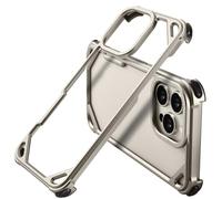 OATSBASF for iPhone 16 Pro Max 6.9" Bumper Case, No Back Design, Aluminum Frame Slim Fit, Compatible with MagSafe, 4 Corner Shockproof Protection, Natural Titanium