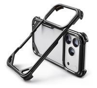 OATSBASF for iPhone 17 Pro Max Bumper Case, No Back Design, Aluminum Frame Slim Fit, Compatible with MagSafe, 4 Corner Shockproof Protection, Black