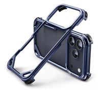 OATSBASF for iPhone 17 Pro Max Bumper Case, No Back Design, Aluminum Frame Slim Fit, Compatible with MagSafe, 4 Corner Shockproof Protection, Blue