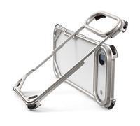 OATSBASF for iPhone Air Bumper Case, No Back Design, Aluminum Frame Slim Fit, Compatible with MagSafe, 4 Corner Shockproof Protection for iPhone 17 Air, Natural Titanium