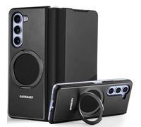 OATSBASF for Samsung Galaxy Z Fold 5 Phone Case, 360 Rotatable Magnetic Stand, Shockproof Protective (Black)