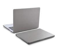 OATSBASF Genuine Leather Case for MacBook Pro 14 inch Case 2025-2021 Release, M5 M4 M3 M2 M1 Pro/Max A3112 A3185 A3401, Leather Hard Shockproof Shell Laptop Cover, Grey