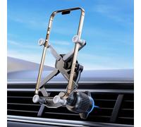 OATSBASF Gravity Car Vent Phone Mount, Never Blocking Vent, 360 Rotatable Swing Arm Car Phone Holder Air Vent Clip Hands Free, Fits iPhone 17 16 15 Pro Max Plus Samsung, Black