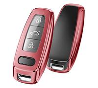 OATSBASF Key Case Suitable for Audi, Car Key Case for A6L A6 A7 A8 Q7 Q8 E-Tron 2019 2020, Silicone TPU Protective Case