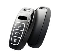 OATSBASF Key Case Suitable for Audi, Car Key Case for A6L A6 A7 A8 Q7 Q8 E-Tron 2019 2020, Silicone TPU Protective Case JBS-Black