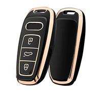 OATSBASF Key Case Suitable for Audi, Car Key Case for A6L A6 A7 A8 Q7 Q8 E-Tron 2019 2020, Silicone TPU Protective Case