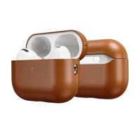 OATSBASF Leather Design for AirPods Pro 3 Case, Compatible with AirPods Pro 3rd Generation (2025), Handmade, Fully-Wrapped with Top Grain Leather, Supports Wireless Charging, Brown