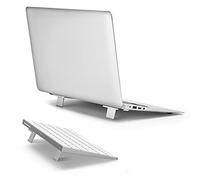 OATSBASF Mini Laptop Stand, Retractable Computer Stand, Portable Notebook Holder, Foldable Invisible Design Cooling Office Universal Non Slip, for MacBook Pro Air iPad Pro Air Surface Tablets (Silver)