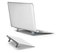 OATSBASF Mini Laptop Stand, Retractable Computer Stand, Portable Notebook Holder, Foldable Invisible Design Cooling Office Universal Non Slip, for MacBook Pro Air iPad Pro Air Surface Tablets (Gray)