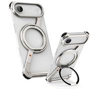 OATSBASF Minimalist Phone Case for iPhone Air, 360° Rotation Kickstand Aluminum Metal Frameless Design Bumper Z Case, Protective Shock Grade Shell for iPhone 17 Air