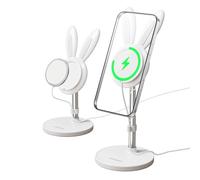 OATSBASF Stand for MagSafe Charger 15W/25W, Adjustable Cute Phone Holder for MagSafe Accessories, Compatible with Airpods, iPhone 16/15/14/13 Series [Only Stand]