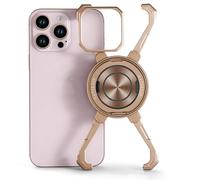 OATSBASF X Case for iPhone 16 Pro Max 6.9”, with Kickstand 360° Rotatable Magnetic Stand, Frameless Slim Shockproof Protective Metal Bumper Phone Case, Desert Titanium