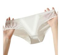 OATTIS 2PCS Women's Sheer Mesh Bikini Panties - Ice Silk, Breathable & Seamless Underwear,Color3,L 45-55KG