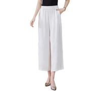 OATTIS Cotton And Silk Wide Leg Pants For Women In Summer, Loose And Thin, Hanging Vertical Leg Pants For Outdoor Wear,Color2,3XL
