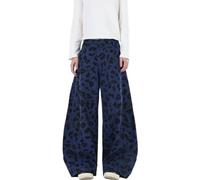 OATTIS High Waist Wide Leg Spring Autumn Camouflage Loose Women's Jeans Slim Straight Floor-Length Trousers,Color1,2XL