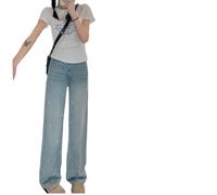 OATTIS Women's Straight Leg Jeans High Waist Denim Pants Vintage Wide Leg Long Trousers For Plus Size Women Spring Autumn,Color1,3XL