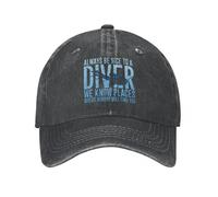OAUMJIIL Fashion Be Nice to A Diver Scuba Diving Baseball Caps Men Distressed Denim Washed Snapback Hat Scuba Diving Dive Activities Hats Cap Gift
