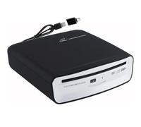 OAUW Portable Car Universal CD Player, USB Connection, Black, Compatible with Car Android Navigation/TV/Windows/Mac, Includes CD Player, USB Connection