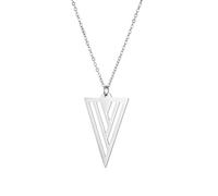 OAUWKEIY A minimalist elegant pendant necklace with a geometric downward-pointing triangle openwork structure jewellery pendant necklaces for men women
