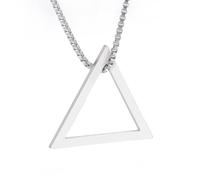 OAUWKEIY Creative design geometric triangle hip-hop minimalist style necklace for men trendy and cool pendant accessory jewellery pendant necklaces for men women
