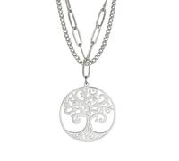 OAUWKEIY Elegant and delicate openwork round pendant with scrolling tree branches for wojewellery pendant necklaces for men women